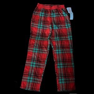 Cat & Jack Plaid Christmas Pajama Bottoms Size M NWT